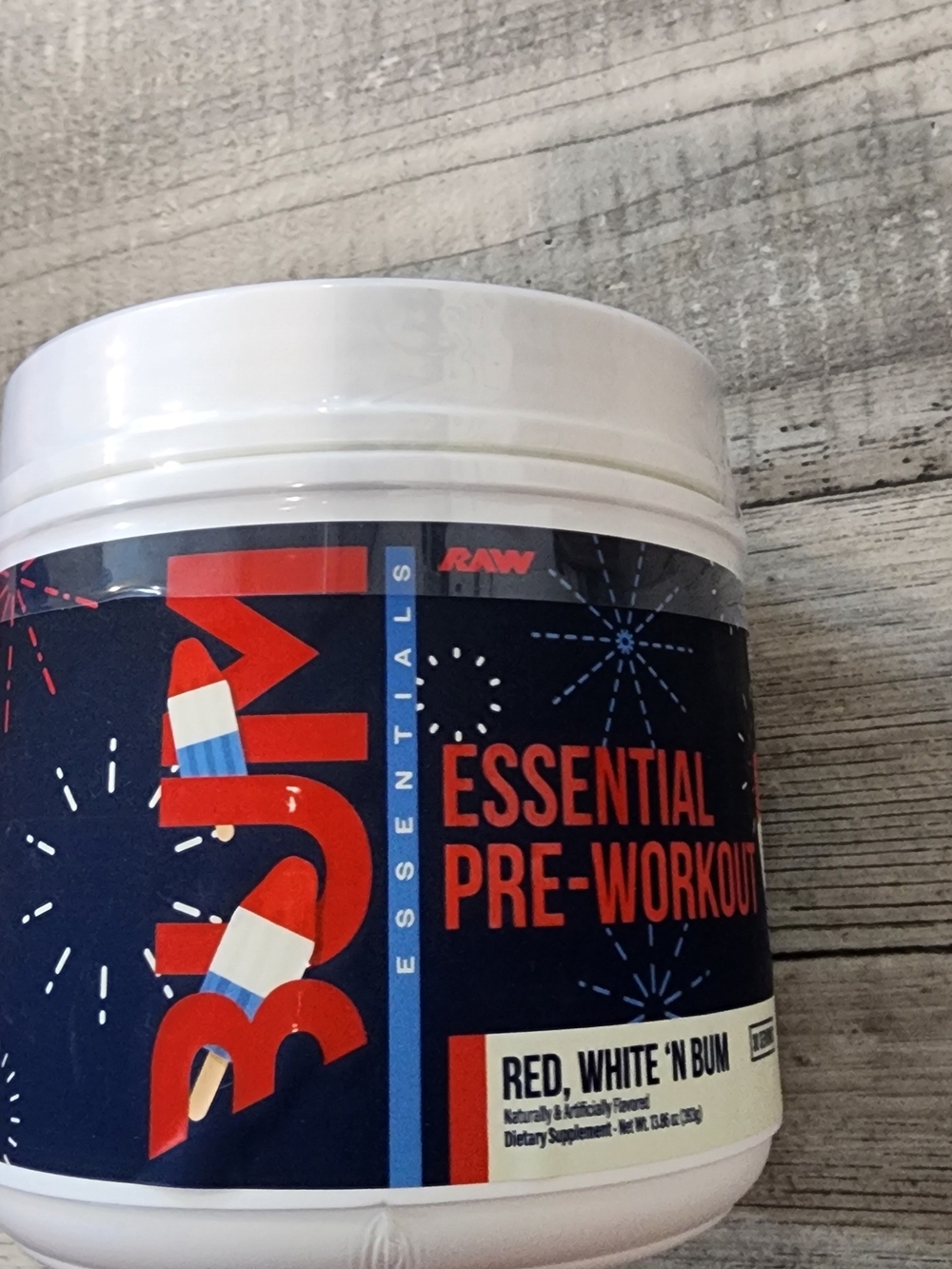 RAW Essential Pre-Workout - Red, White 'N' Bum